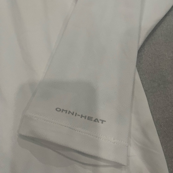 [L]Columbia white Men's Long-Sleeve Half-Zip Shirt Omni Heat Baselayer - Picture 4 of 12